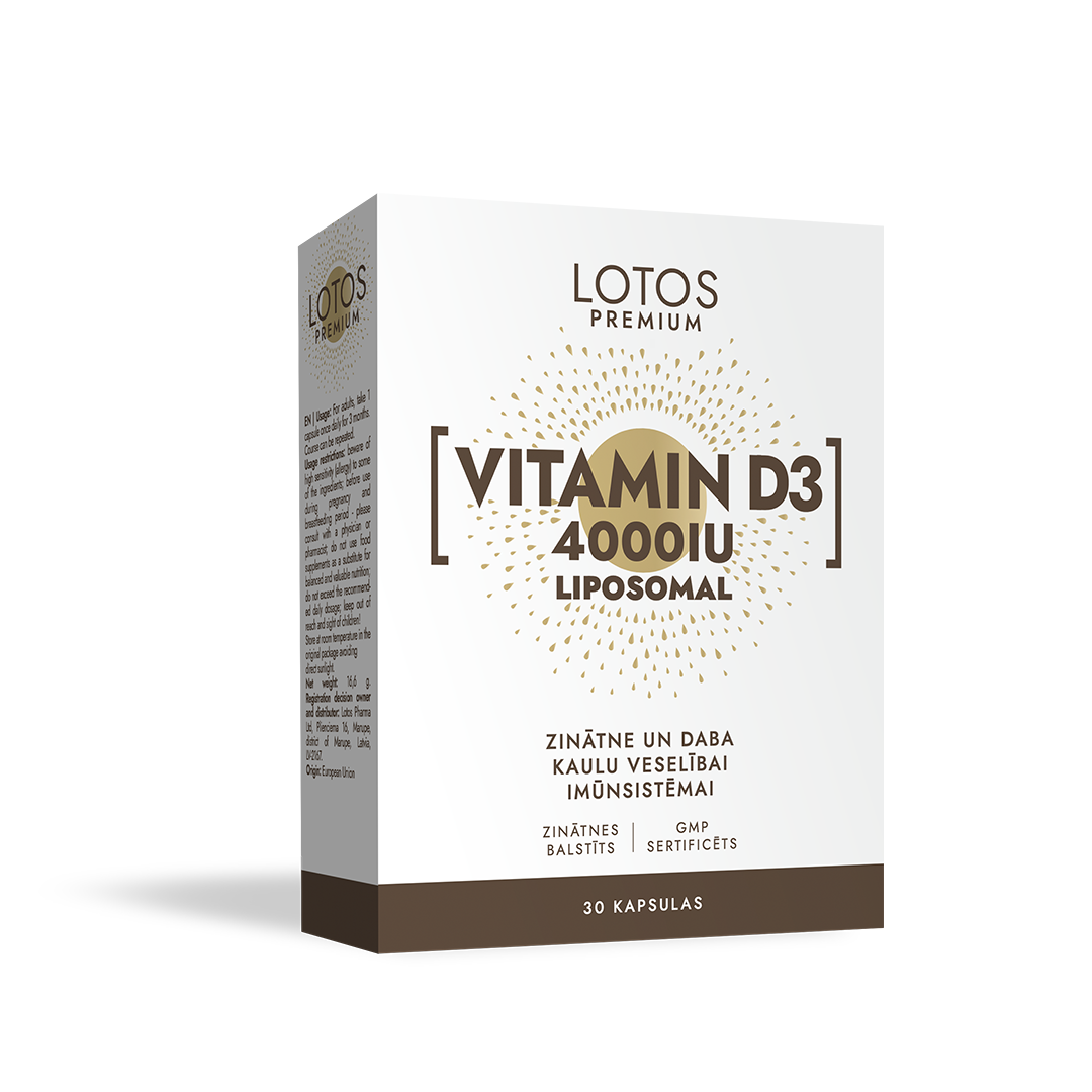 LOTOS PREMIUM Vitamina D3 lipozomală 4000 UI